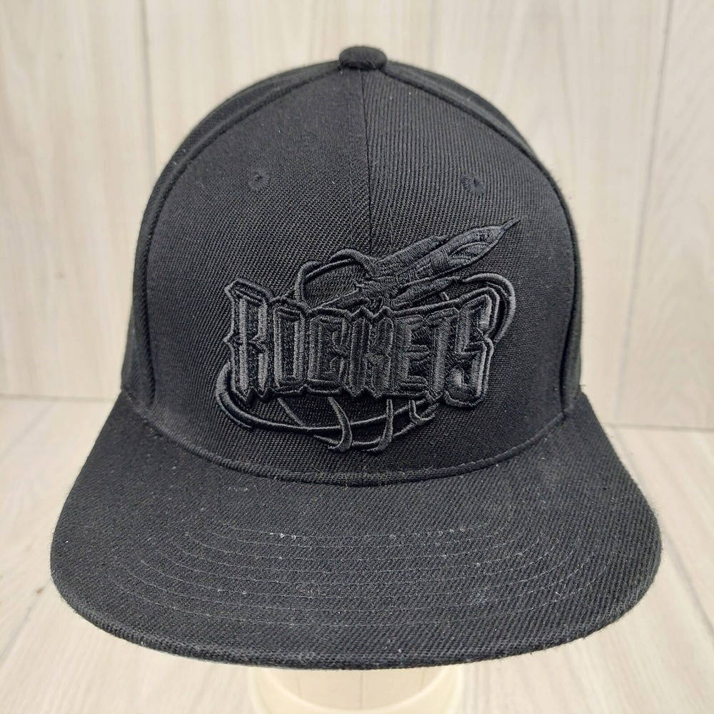 Mitchell & Ness Houston Rockets Hat Mens OSFM Black Snapback Hardwood Classics